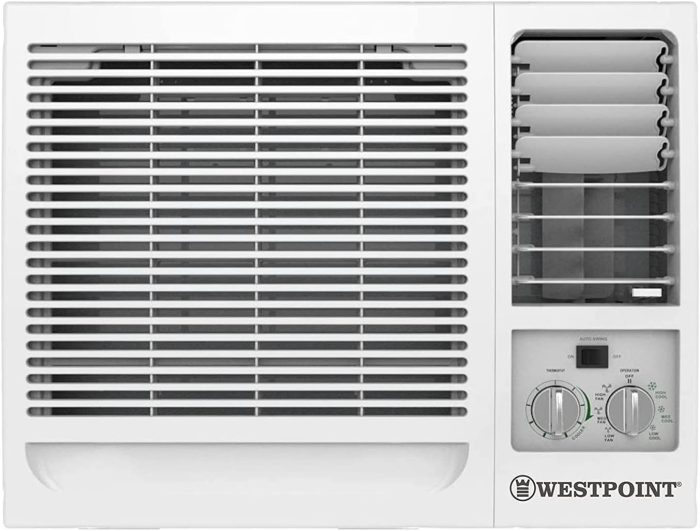 Westpoint 1.5 Ton Rotary Compressor 3 Fan Speed 3 Cooling Window Air Conditioner, Auto Swing Function, T3 Cooling Rating, High Energy Efficient Rotary Compressor, R410A, Humidity Control, WWT-1821LTYA