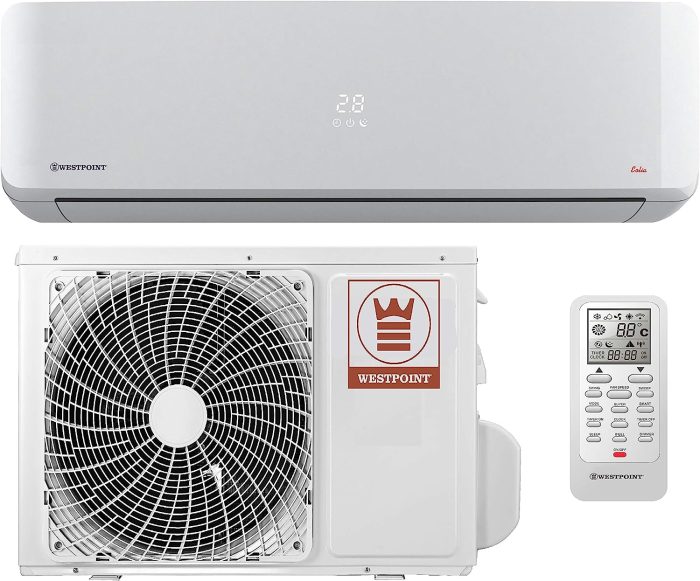 Westpoint 1 Ton Split Air Conditioner R410, 12000 BTU White Color Model - WST-1221.L